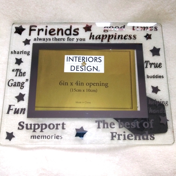 Interior Design Friends Glass Photo Frame NWT - Picture 1 of 3
